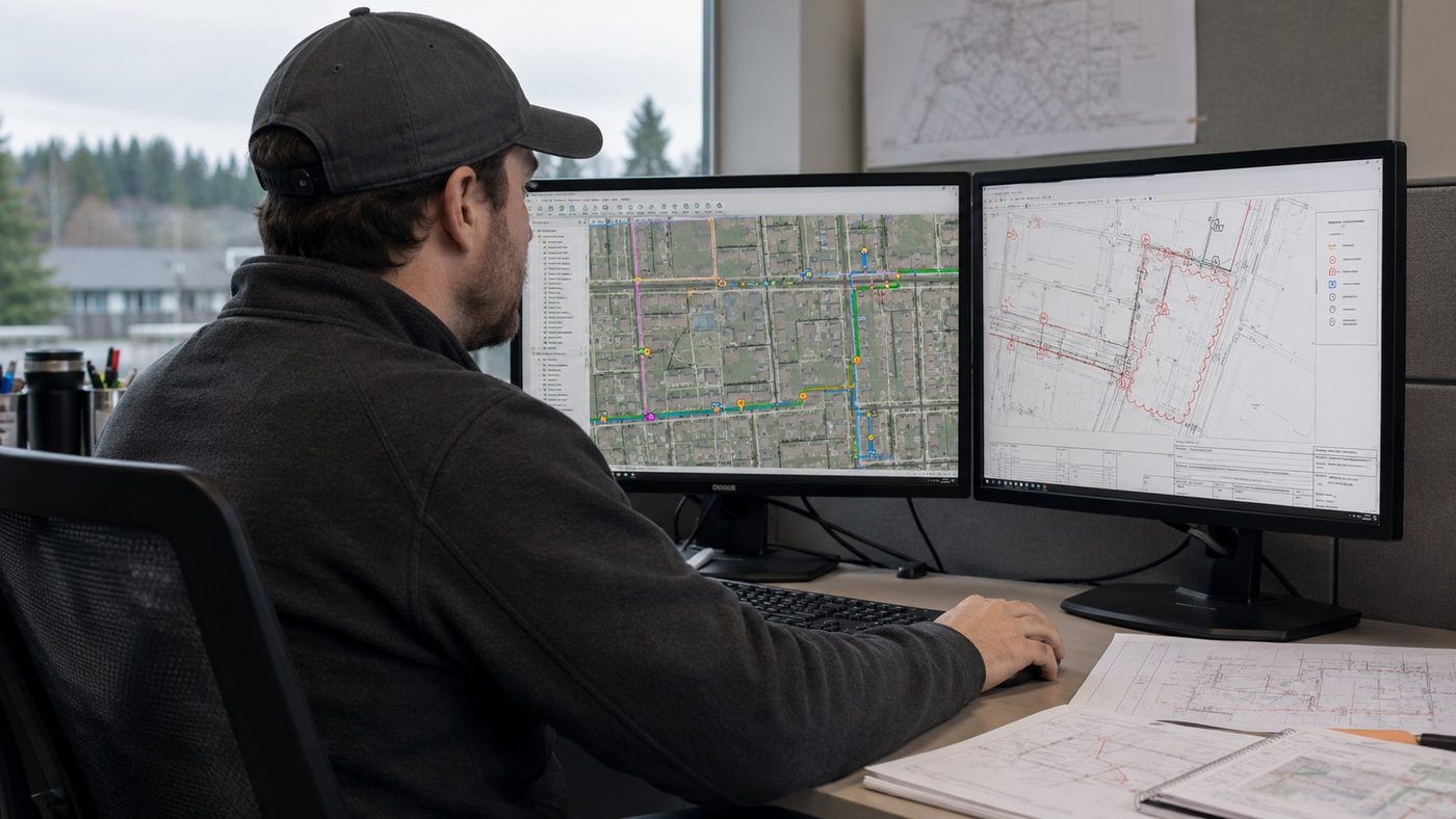 OSP as-built digitization and GIS network-record modernization